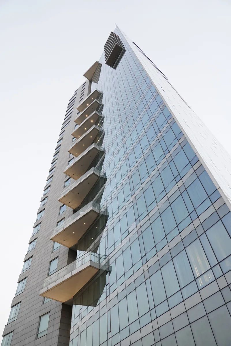 Architectural image within a website design study