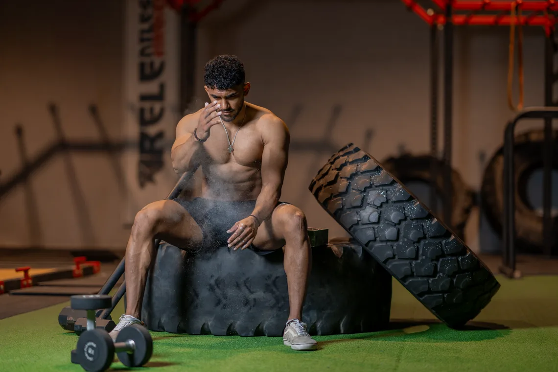 Relentless Strength ad photoshoot